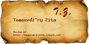 Temesváry Zita névjegykártya